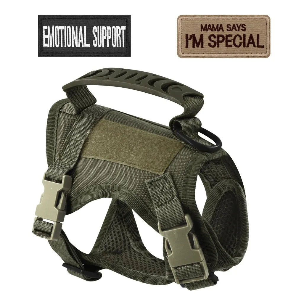 Tactical Cat Harness & Leash Set with Velcro Patches