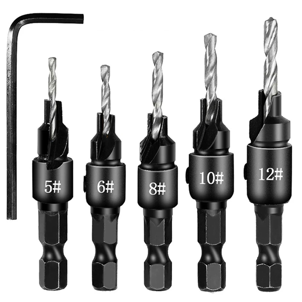 4/5pcs Countersink Drill Bit Set