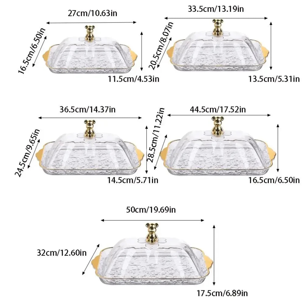 Dessert Fruit Tray with Lid