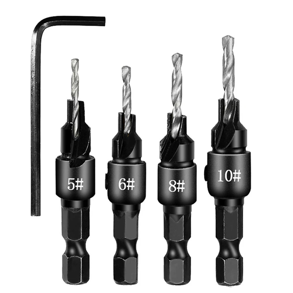 4/5pcs Countersink Drill Bit Set