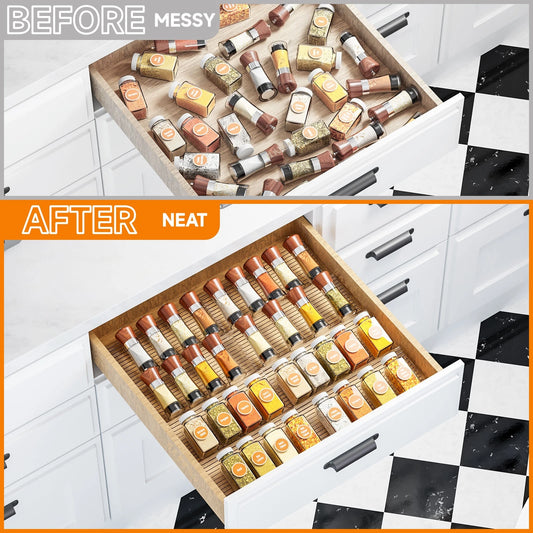 Adjustable Multi-Layer Kitchen Spice Storage Rack