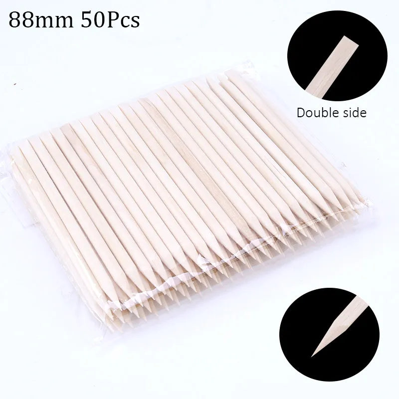 Orange Wood Nail Art Sticks