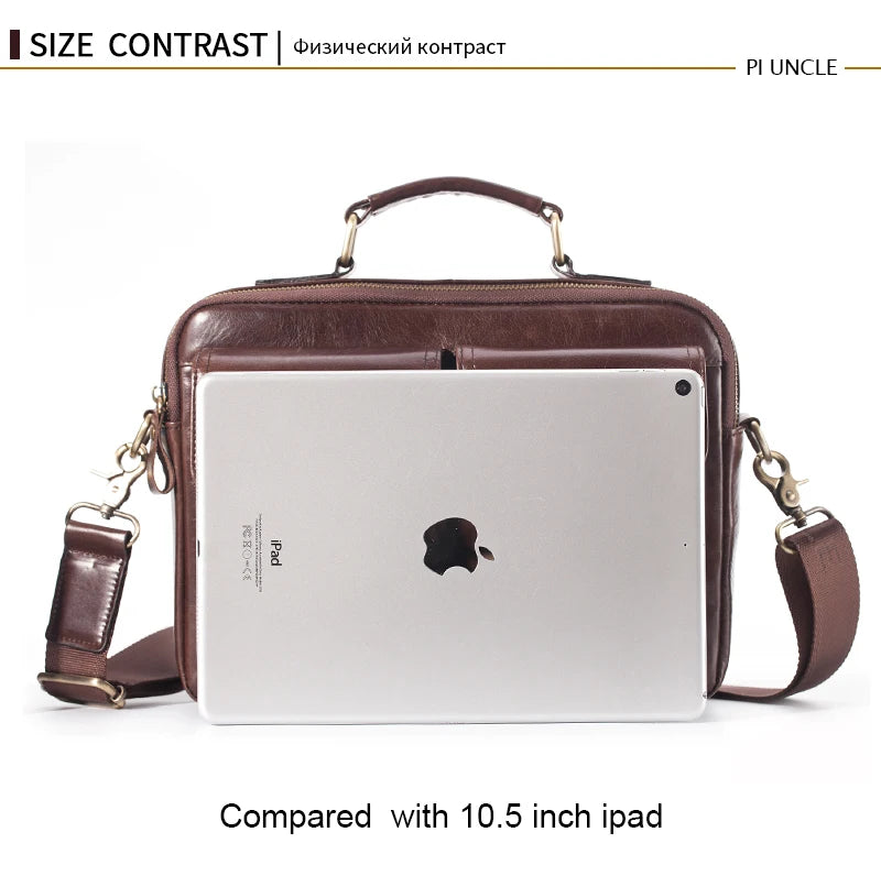 Cowhide Leather Messenger Bag