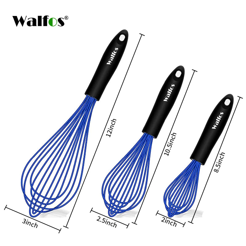 Walfos Silicone Stainless Steel Wire Whisk