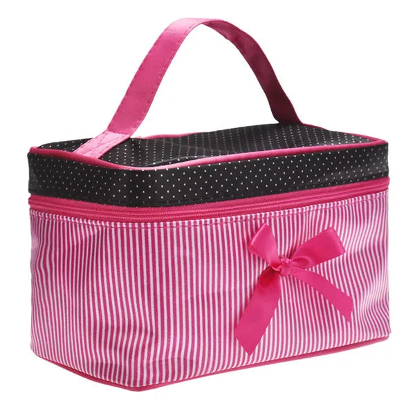 Women’s Striped Travel Cosmetic Bag