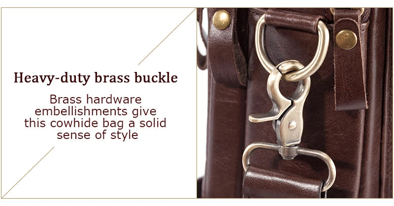 Cowhide Leather Messenger Bag