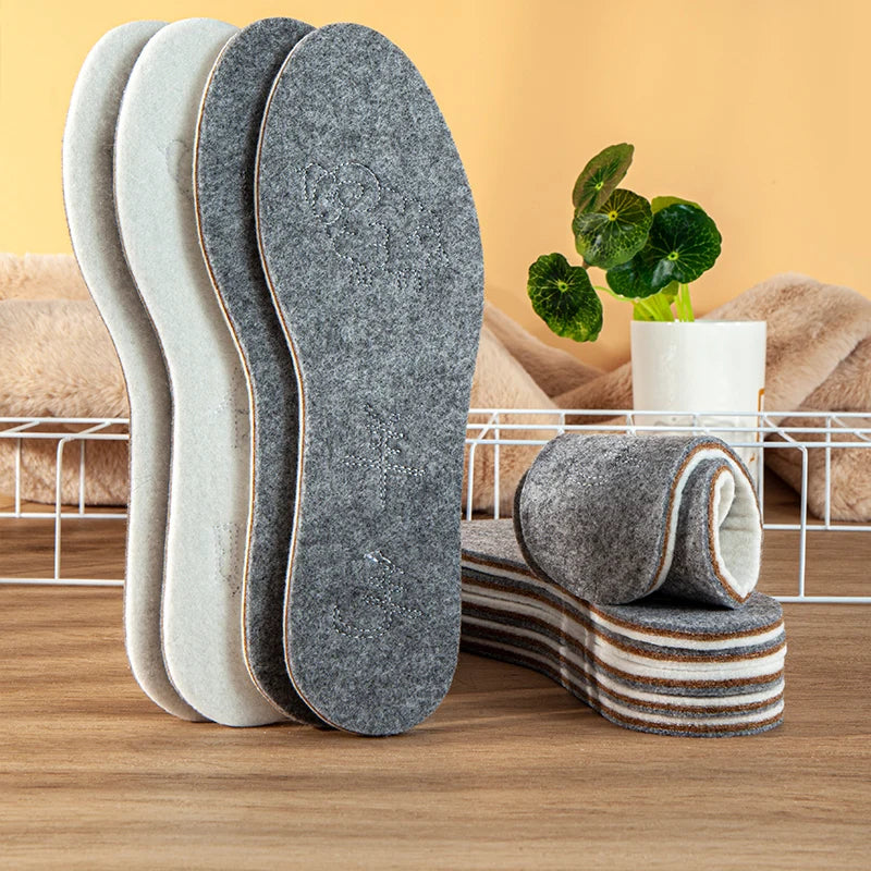 Winter Wool Insoles for Shoes Men Women