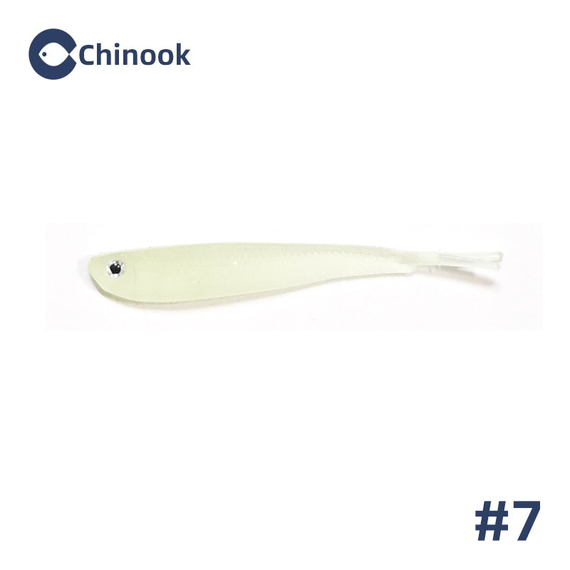 Chinook 5pcs Lure Soft Bait SoftFish Fork Tail