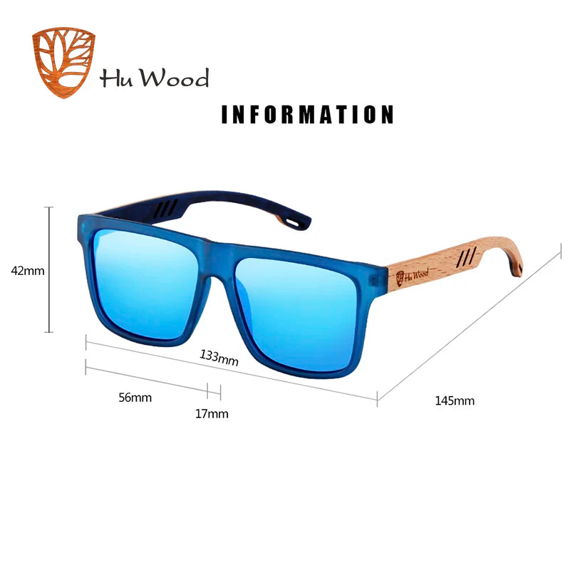 HU WOOD Square Sunglasses For Men