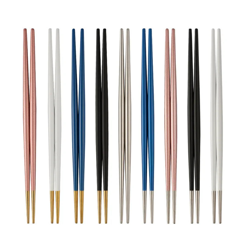 1 Pair Stainless Steel Chopsticks