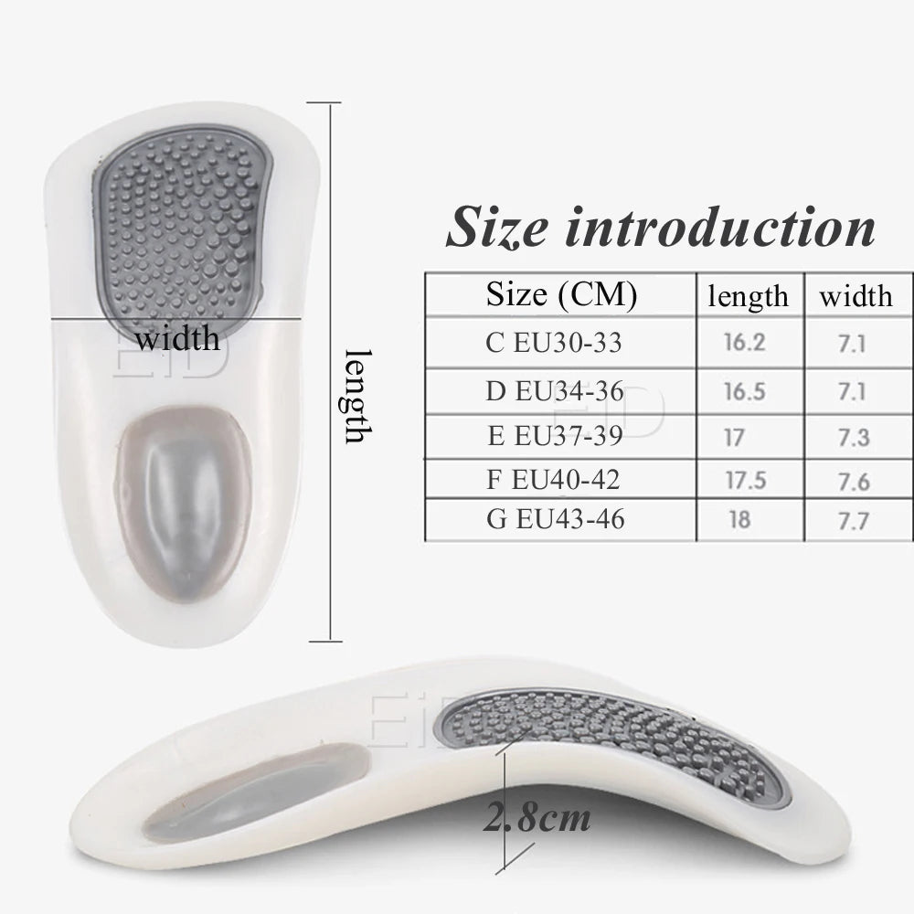 1Set Flatfoot Massage Orthotics insoles Cubitus Varus Orthopedic Feet Care Flatfoot Correction Arch Support Orthopedic Cushion