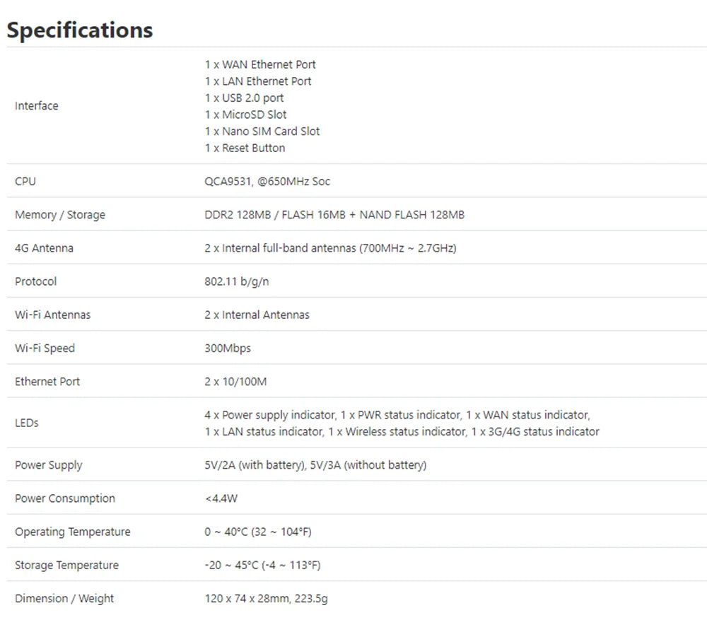 GL-XE300 OpenWrt Travel WiFi Hotspot with Battery