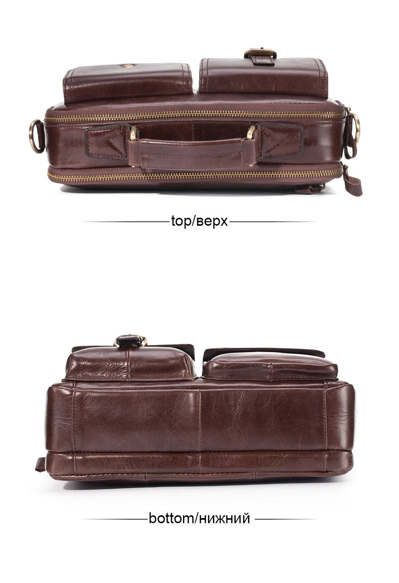 Cowhide Leather Messenger Bag