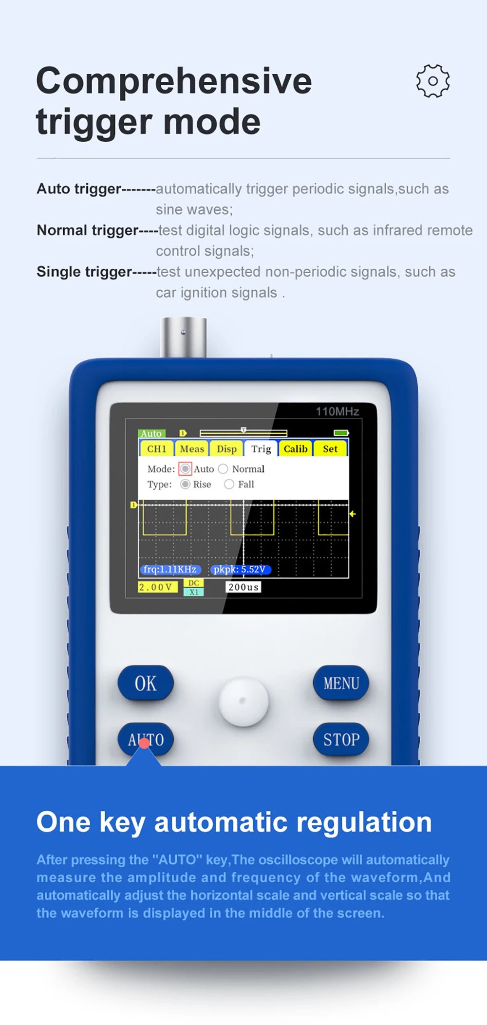 FNIRSI 1C15 Professional Digital Oscilloscope