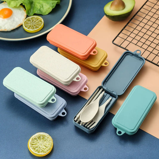 Portable Wheat Straw Cutlery Set