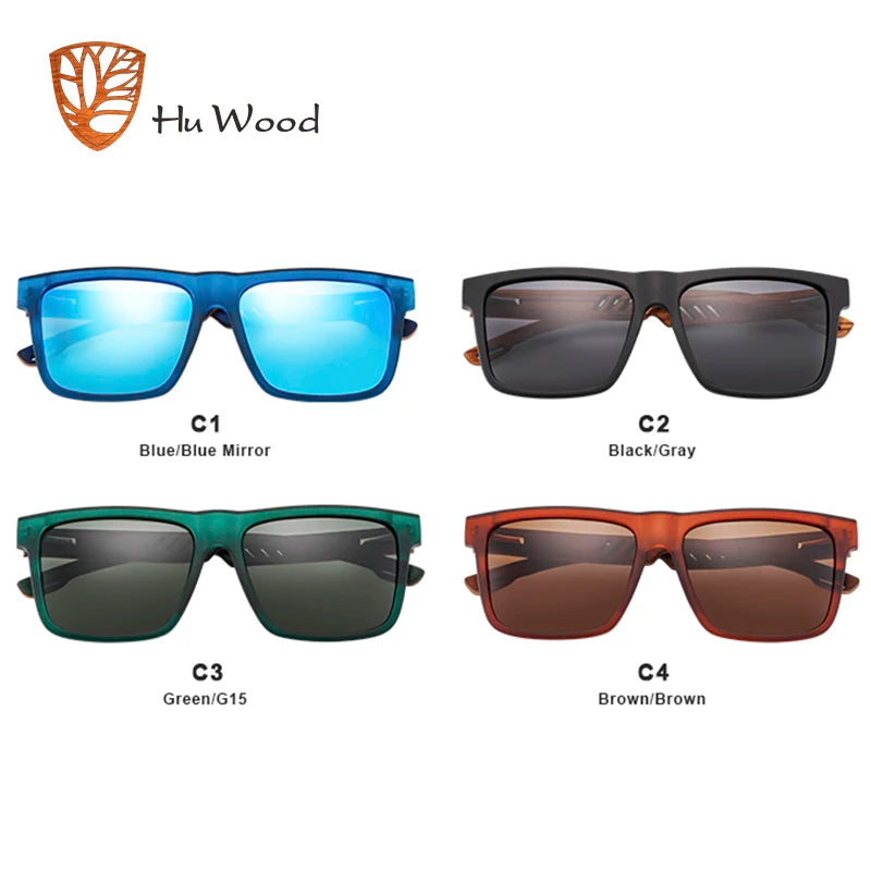 HU WOOD Square Sunglasses For Men