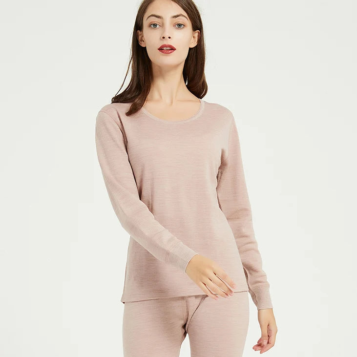 Men’s 100% Merino Wool Thermal Underwear Set – 250gsm Winter Base Layer