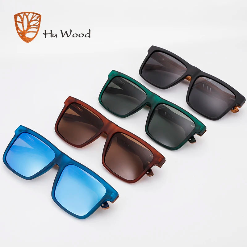 HU WOOD Square Sunglasses For Men