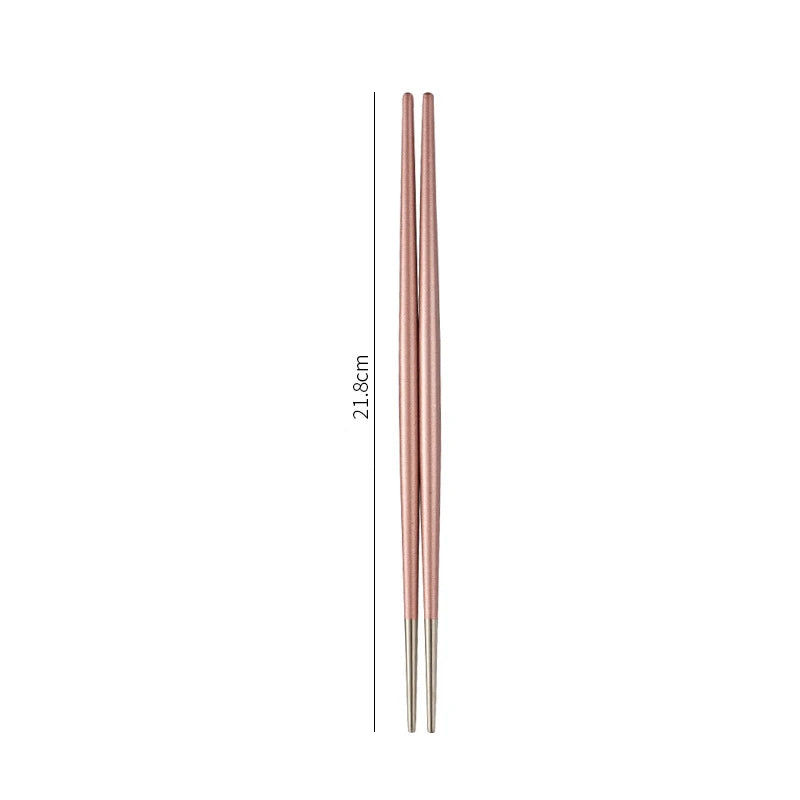 1 Pair Stainless Steel Chopsticks
