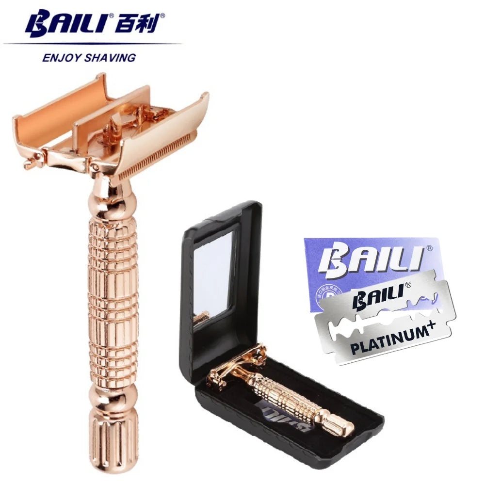 Rose Gold Butterfly Safety Razor