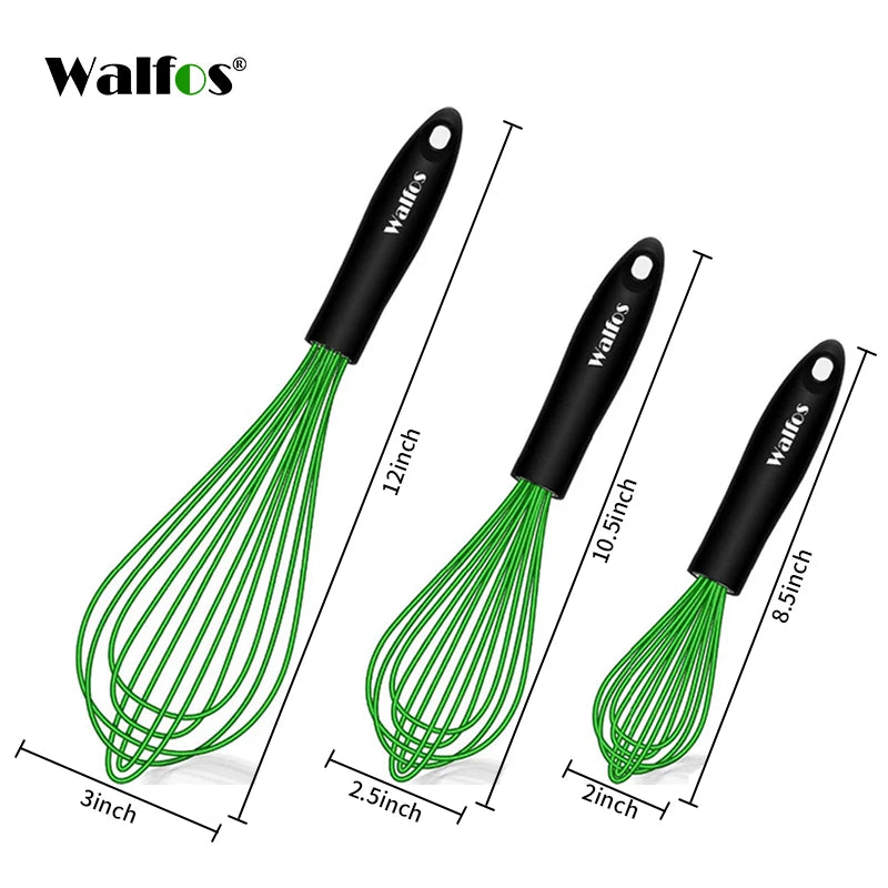 Walfos Silicone Stainless Steel Wire Whisk
