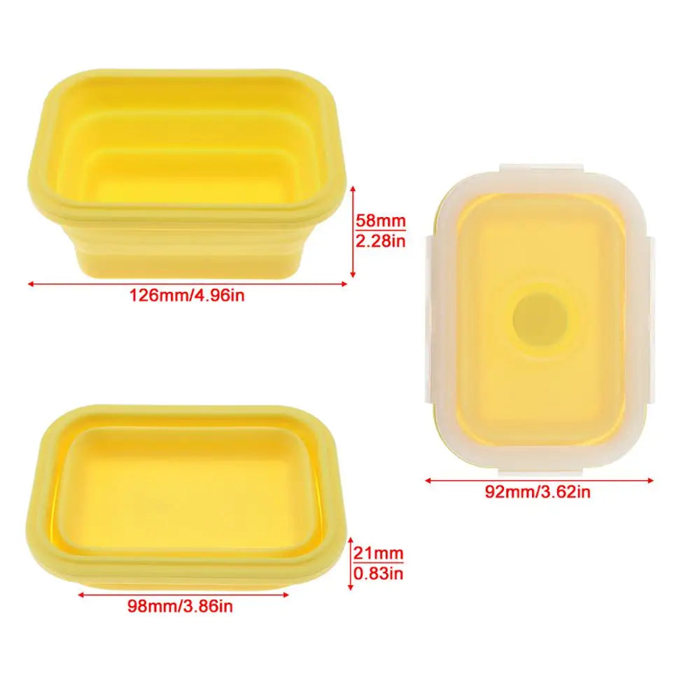 Silicone Round Lunch-Box 350ML/500ML/800ML/1200ML