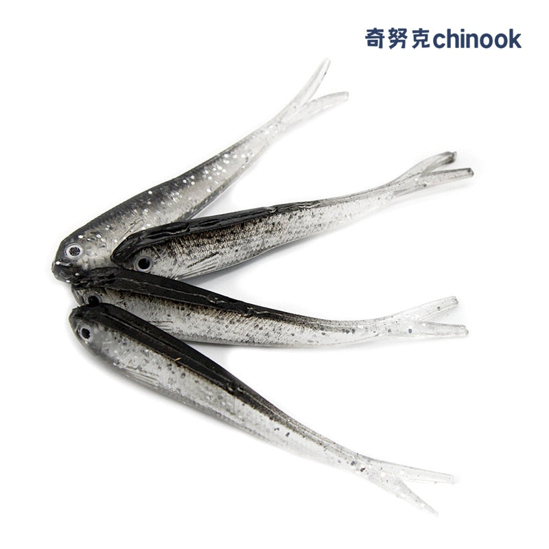 Chinook 5pcs Lure Soft Bait SoftFish Fork Tail
