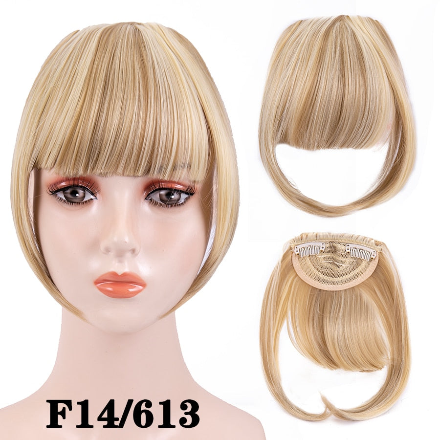 Leeons Short Synthetic Bangs Heat Resistant Hairpieces
