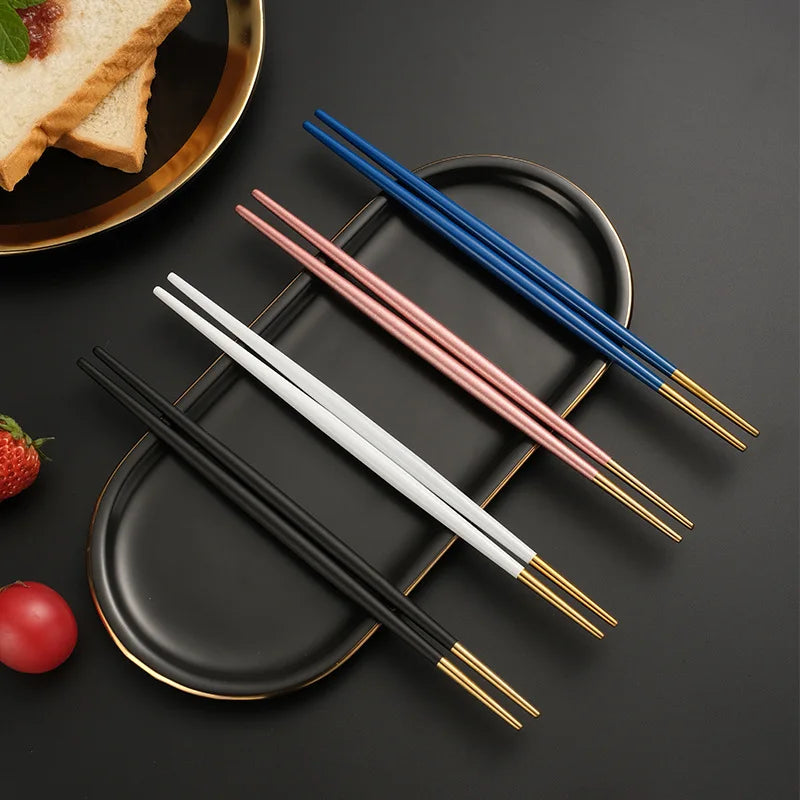 1 Pair Stainless Steel Chopsticks