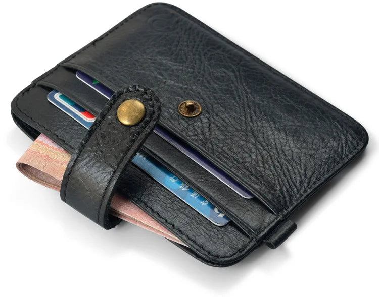 Men Genuine Leather Slim Wallet