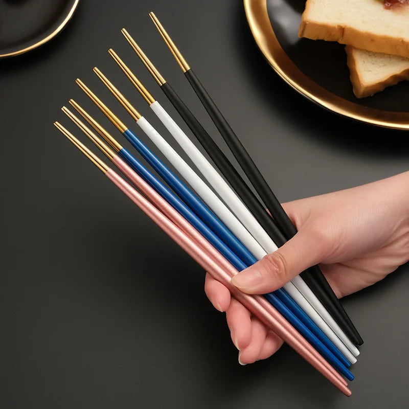 1 Pair Stainless Steel Chopsticks