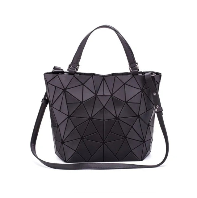 Luminous Geometric Reflective Tote Bag