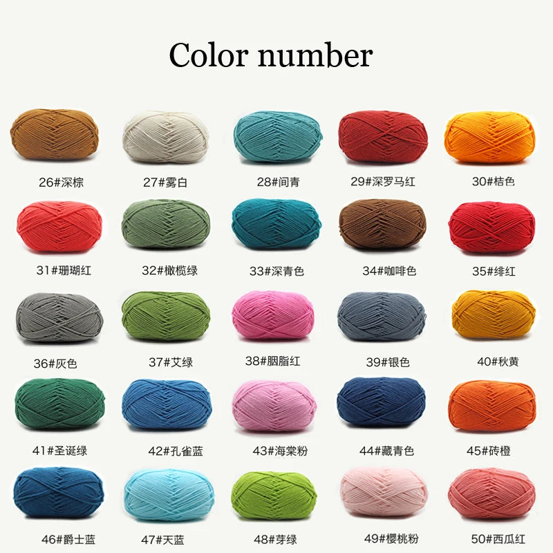 10 Balls/Lot 500g Natural Soft Silk Cotton Yarn for Knitting