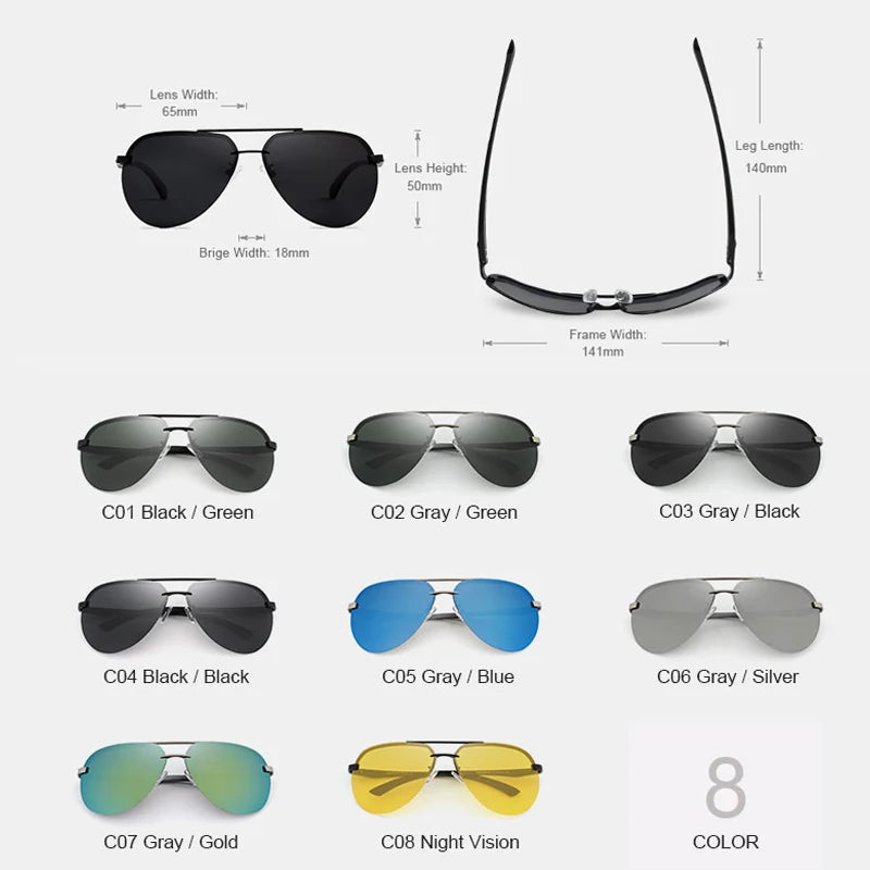 KINGSEVEN Aluminum Magnesium Polarized Sunglasses