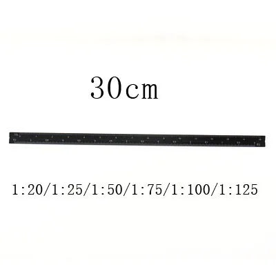 TUTU Colorful 15cm Aluminum Triangular Scale Ruler