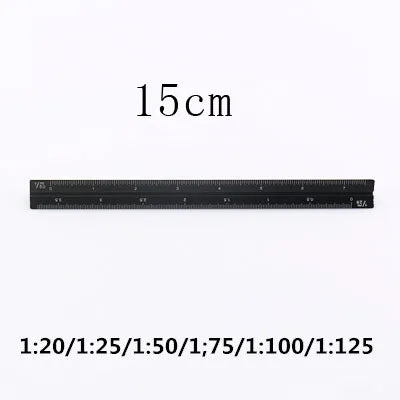 TUTU Colorful 15cm Aluminum Triangular Scale Ruler