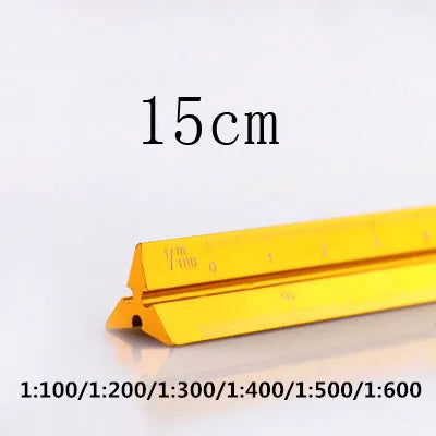 TUTU Colorful 15cm Aluminum Triangular Scale Ruler