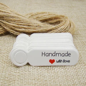 5*1.3cm Κraft Paper Lank Price Label Tag 100pcs +100pcs