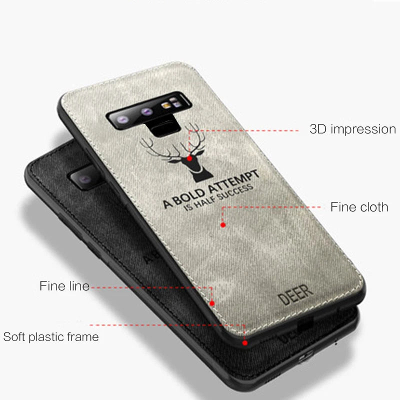 Deer Luxury Fabric Case For Samsung Galaxy