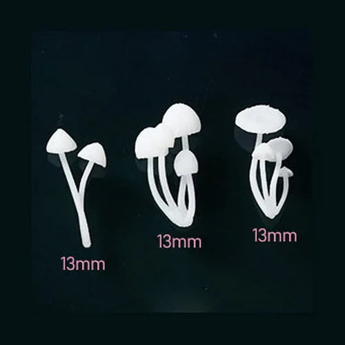 3Pcs Mix Style Crystal Mini Mushroom Modeling Mold