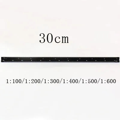 TUTU Colorful 15cm Aluminum Triangular Scale Ruler