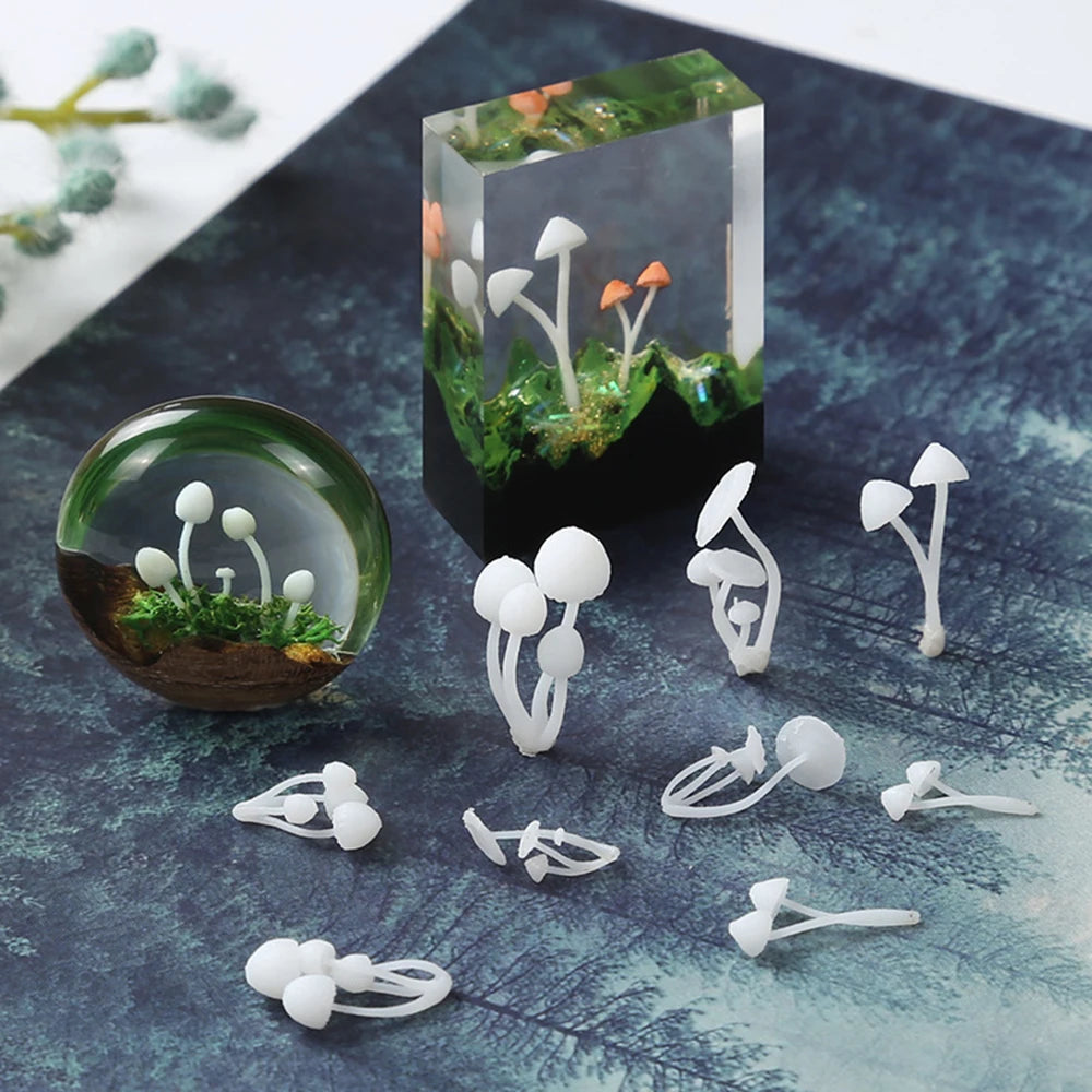 3Pcs Mix Style Crystal Mini Mushroom Modeling Mold