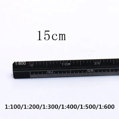 TUTU Colorful 15cm Aluminum Triangular Scale Ruler