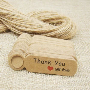 5*1.3cm Κraft Paper Lank Price Label Tag 100pcs +100pcs