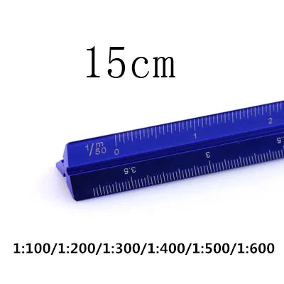 TUTU Colorful 15cm Aluminum Triangular Scale Ruler