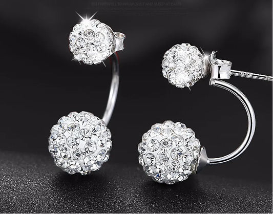 Crystal Ball Stud Earrings