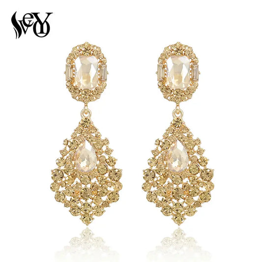 VEYO Luxury Crystal Drop Earrings