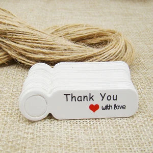 5*1.3cm Κraft Paper Lank Price Label Tag 100pcs +100pcs
