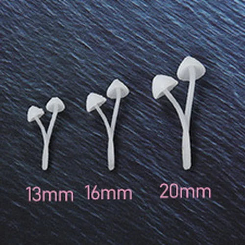 3Pcs Mix Style Crystal Mini Mushroom Modeling Mold