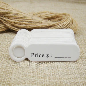 5*1.3cm Κraft Paper Lank Price Label Tag 100pcs +100pcs